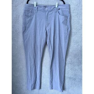 Travis Mathew Pants Men 38X32 Grey Open to Close 5 Pocket Chino Performance Golf